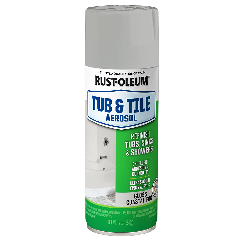 دهان تجديد حوض الاستحمام والبلاط المقاوم للماء رست أوليوم Rust Oleum علبة رش 340 غم - Image 2