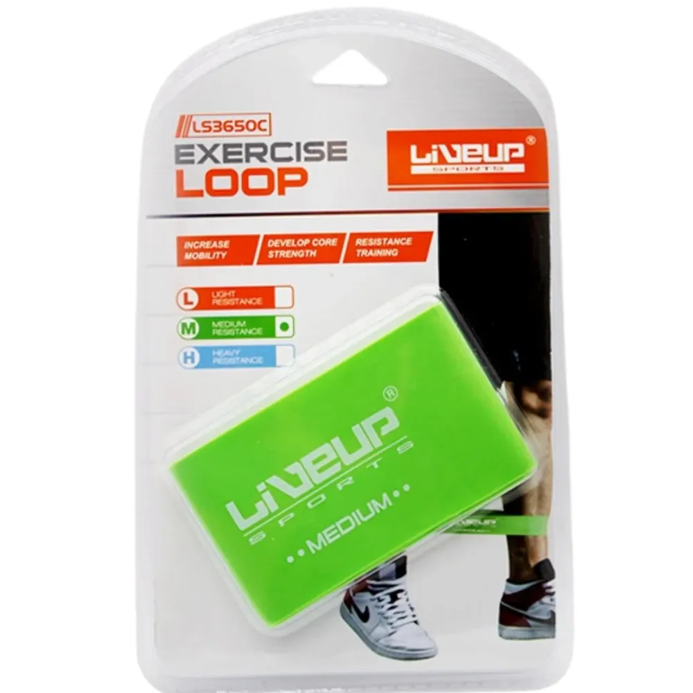 باند تمارين مطاطي متوسط المقاومة LS3650C LiveUp مثالي للإحماء والتدريب اليومي - Image 2