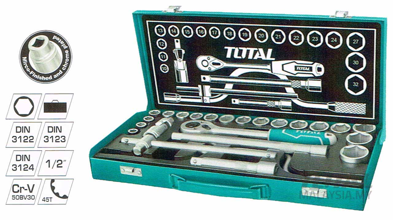 طقم بوكسات طقطيقة علبة حديد 24 قطعة من Total