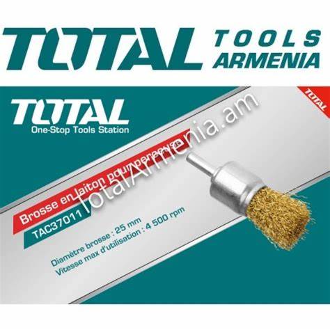 فرشاة نهاية سلكية مع مقبض 24 ملم من Total - Image 4
