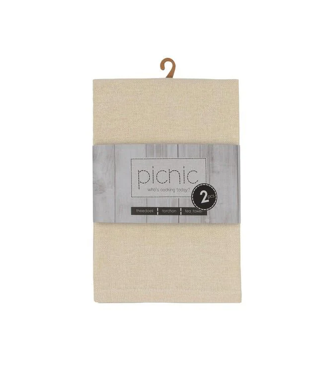 طقم بشاكير مطبخ قطعتين من Finesse Picnic Richmond - بيج