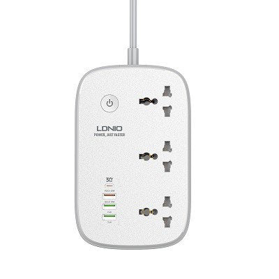 وصلة طاقة ذكي واي فاي مع 3 منافذ تيارو4 منافذ USB من LDNIO