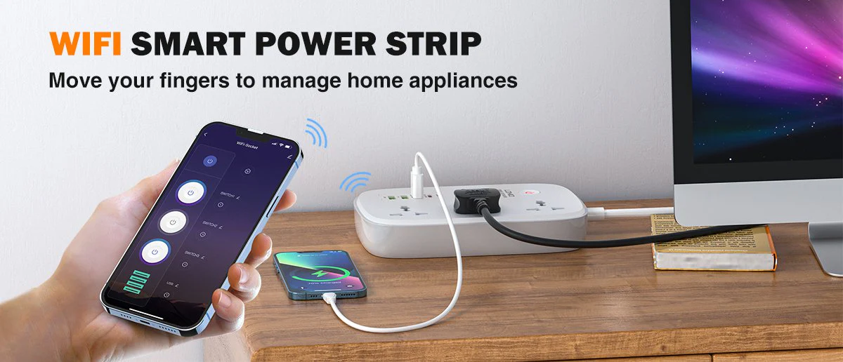 وصلة طاقة ذكي واي فاي مع 3 منافذ تيارو4 منافذ USB من LDNIO - Image 5
