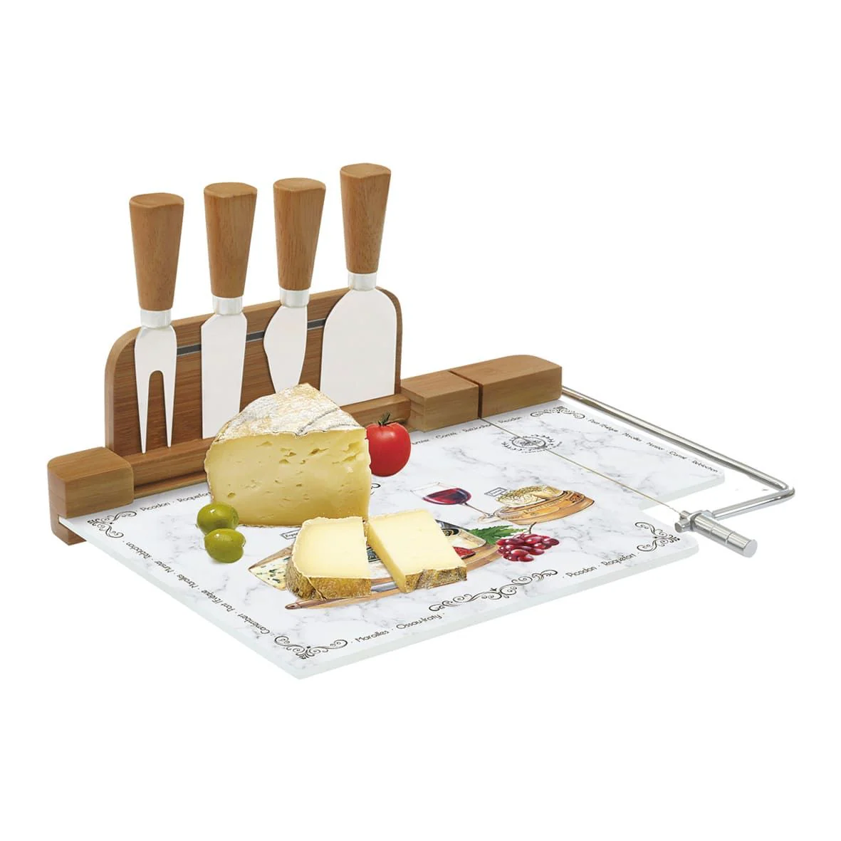 طقم سكاكين ولوح للجبنة بقطاعة من Easy Life Fromages - ألوان متعددة