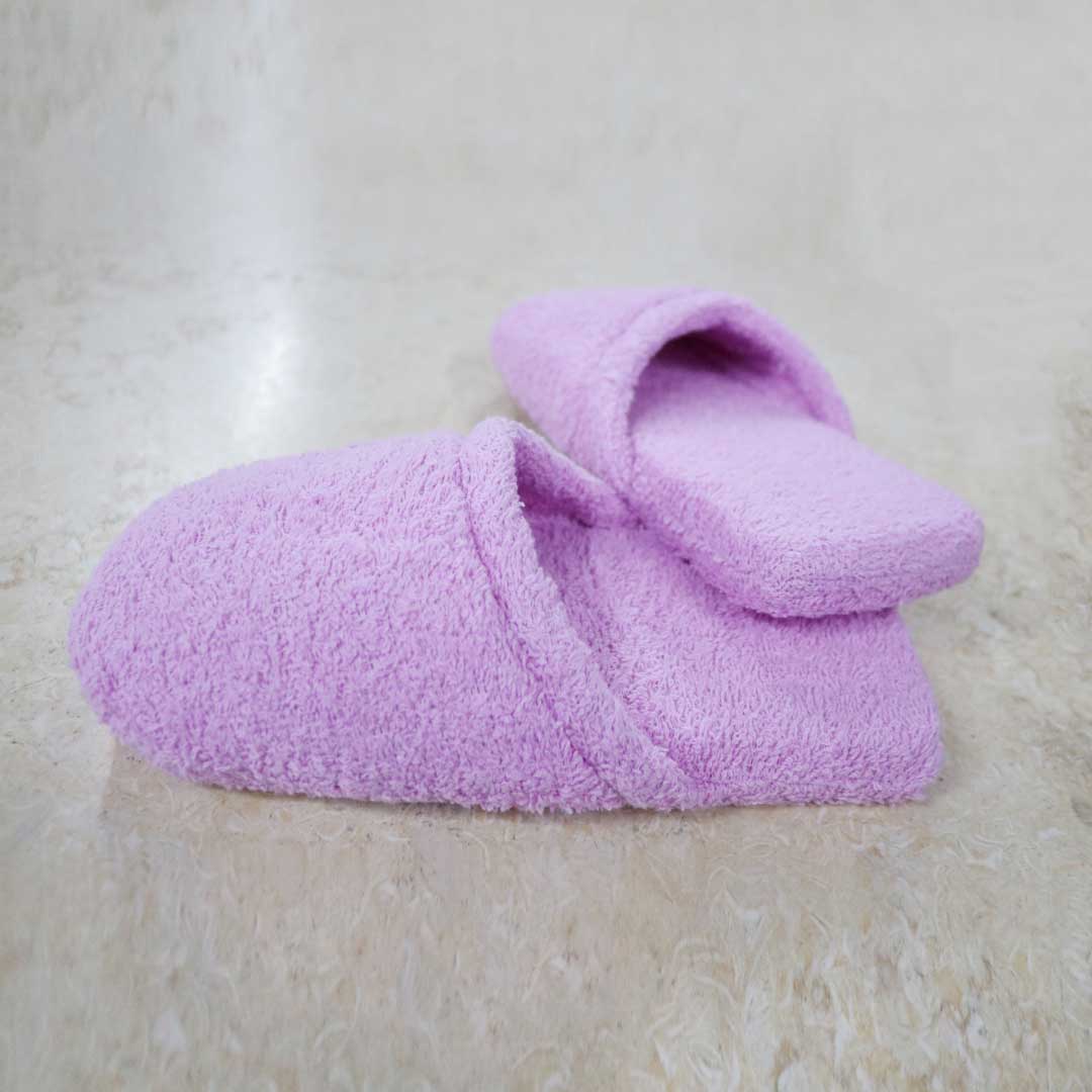 خف حمام قطن ستاتي قياس 36-40 من Le Originali - ليلكي