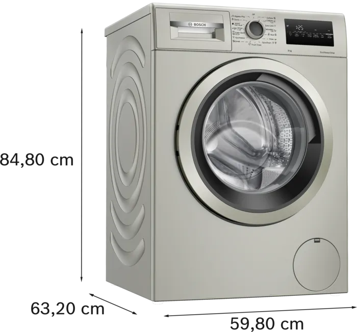 غسالة فل اتوماتيك سعة 8 كيلو 1200 دورة فضي من بوش Bosch - Image 7