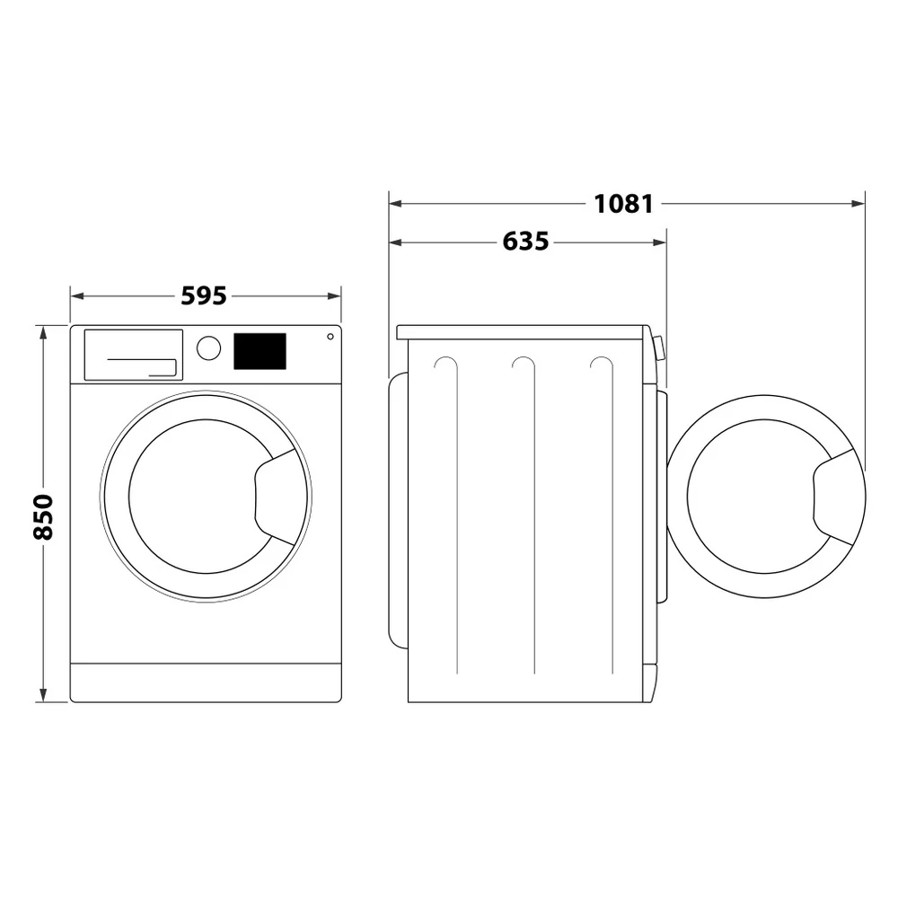 غسالة فل اتوماتك سعة 10 ك لون فضي من Whirlpool - Image 8
