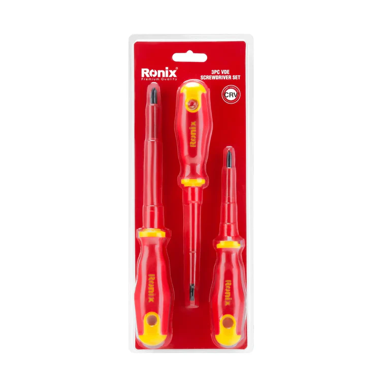 طقم مفك كهرباء معزول 3 قطع من RONIX - Image 2