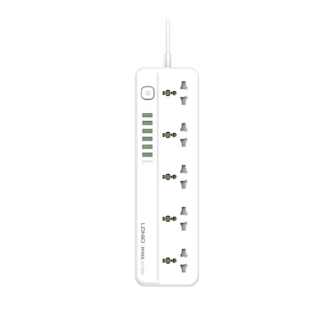 وصلة كهرباء ينفيرسال 5 مخارج مع 6 مخارج شحن USB من لدينيو LDNIO - Image 7