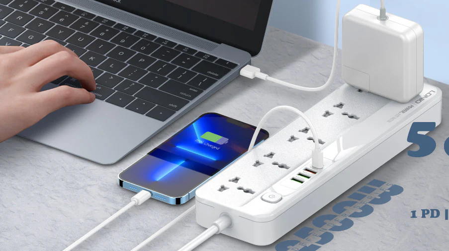 وصلة كهرباء ينفيرسال 5 مخارج مع 6 مخارج شحن USB من لدينيو LDNIO - Image 9
