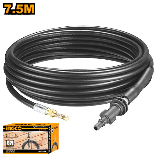 خرطوم تنظيف الأنابيب والمجاري انكو INGCO AHPH7511 بطول 7.5 متر وضغط 150 بار
