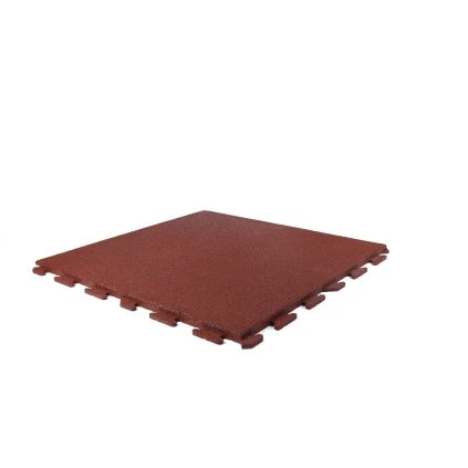 أرضيات مطاطية حمراء 100×100 سم من أجل حماية قوية وسهولة في التركيب