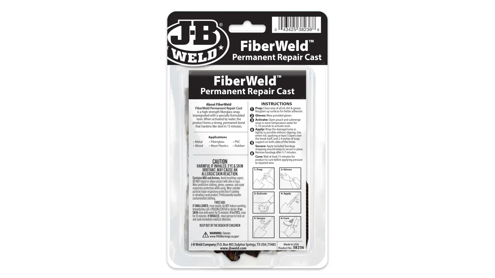 رباط الإصلاح الدائم FiberWeld™ بقوة 1500PSI لجفاف سريع وإصلاحات متعددة الأسطح - Image 2