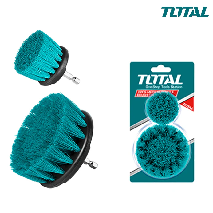 طقم فراشي دريل عدد 2 متوسط الخشونة من Total