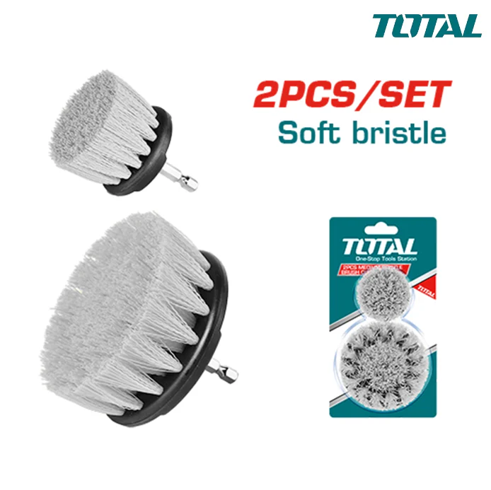 طقم فراشي دريل عدد 2 ناعم من Total
