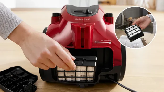 مكنسة كهربائية بوش Serie2 Red بدون كيس-Bosch - Image 2