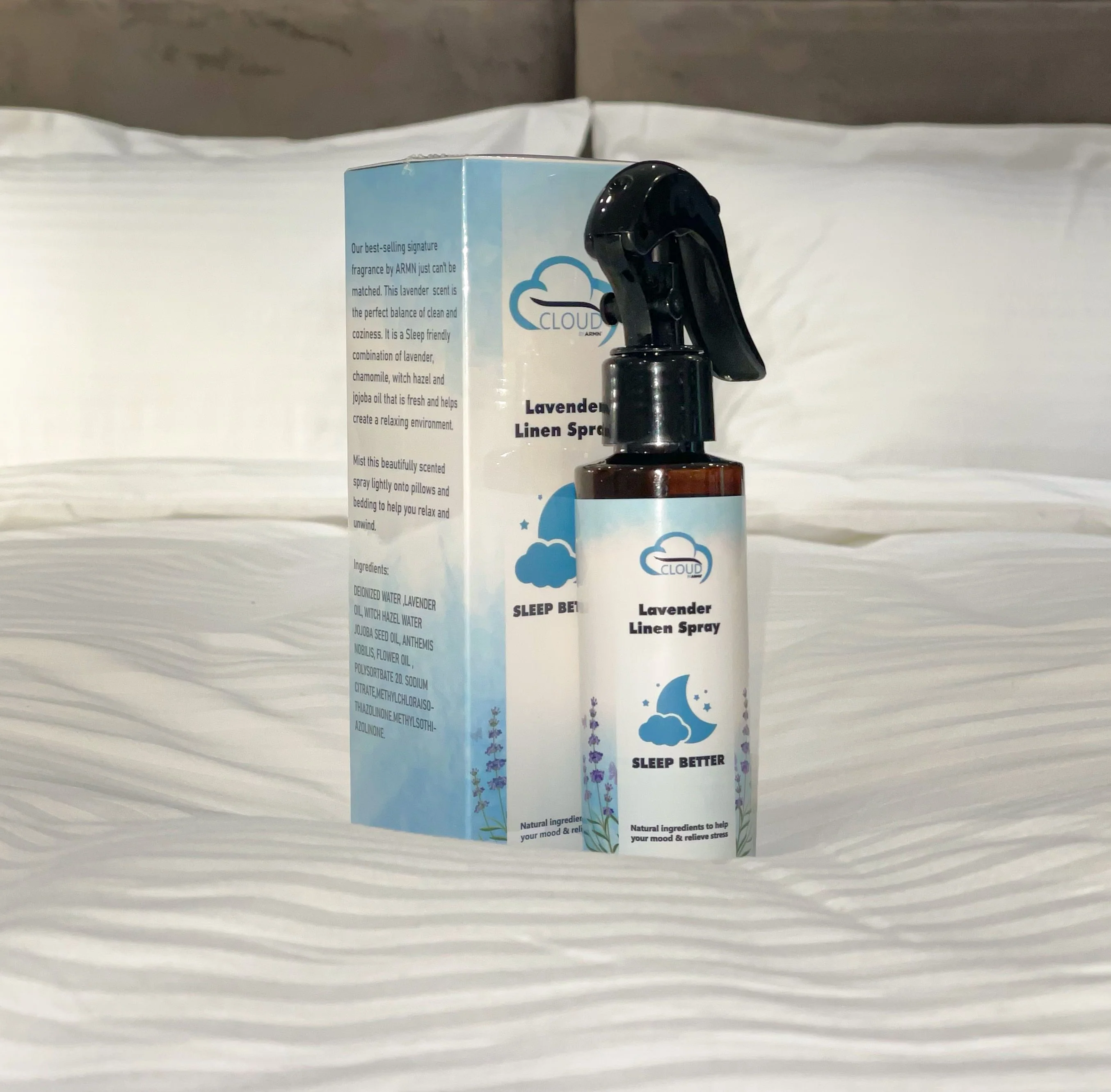 طقم لحاف فندقي فاخر 9 قطع من ARMN Cloud – قطن ساتان، أبيض، شامل التوبر والوسائد والشرشف - Image 9