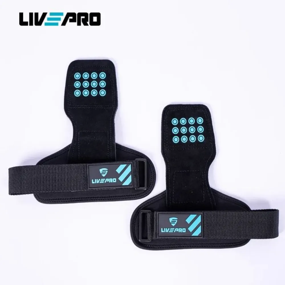أحزمة اليد رفع الأثقال LivePro LP8703 بخامة جلد متينة لحماية المعصم وثبات ممتاز - Image 2