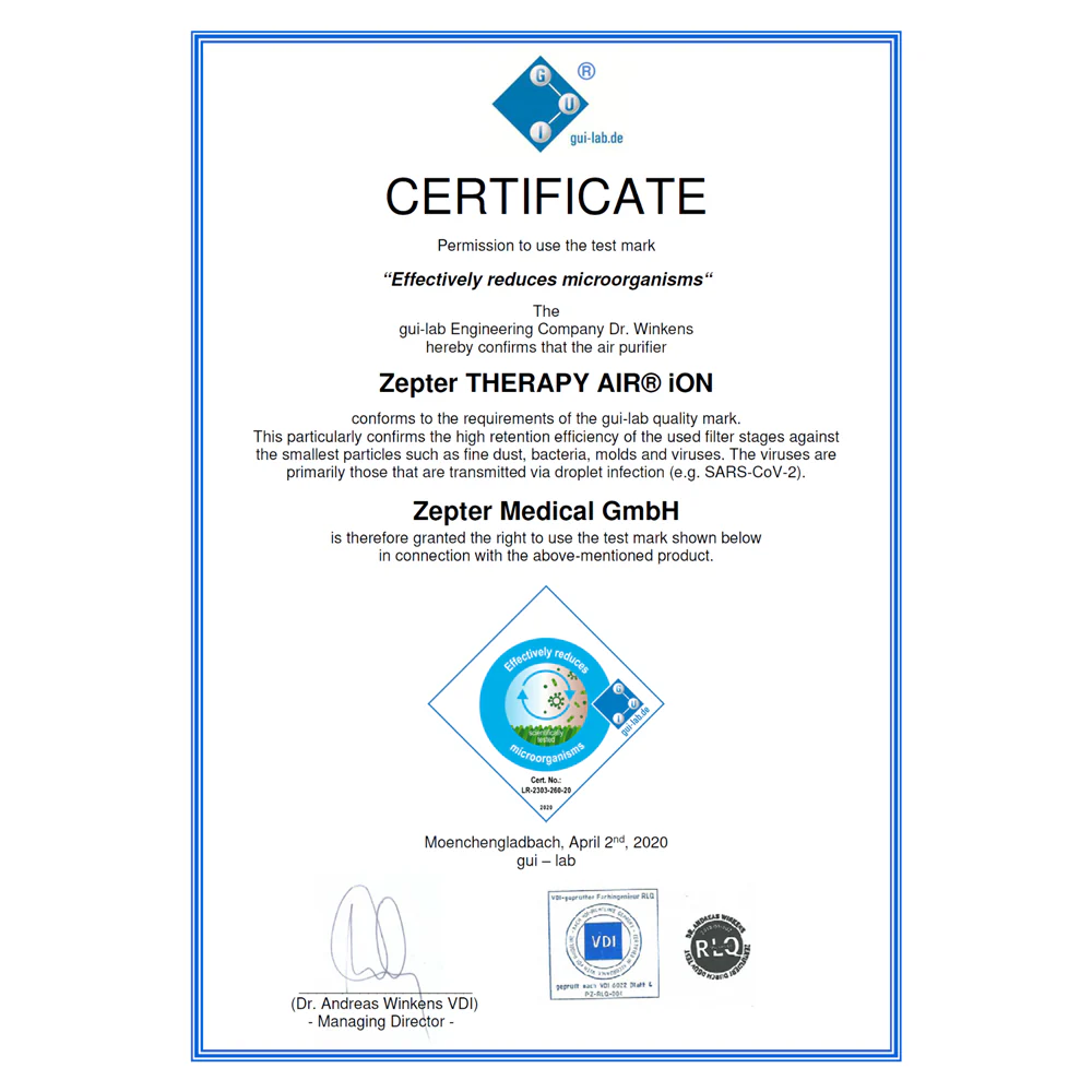 جهاز تنقية الهواء THERAPY AIR® iON من سبترا Zepter - Image 7