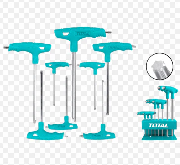 طقم الن كي مشرنف 8 قطع بمقبض T  من TOTAL - Image 2