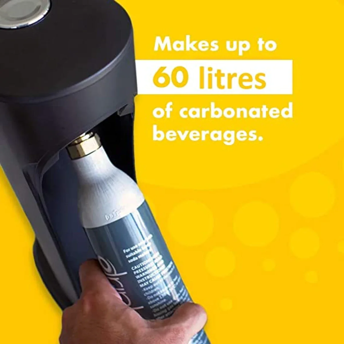 أسطوانة الكربنة CO2 من DrinkMate سعة 60 لتر - للمشروبات الغازية - Image 3
