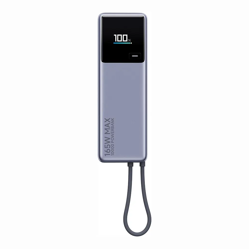 بور بانك شاومي 165 واط 10000mAh (كابل مدمج) | رمادي - Image 5