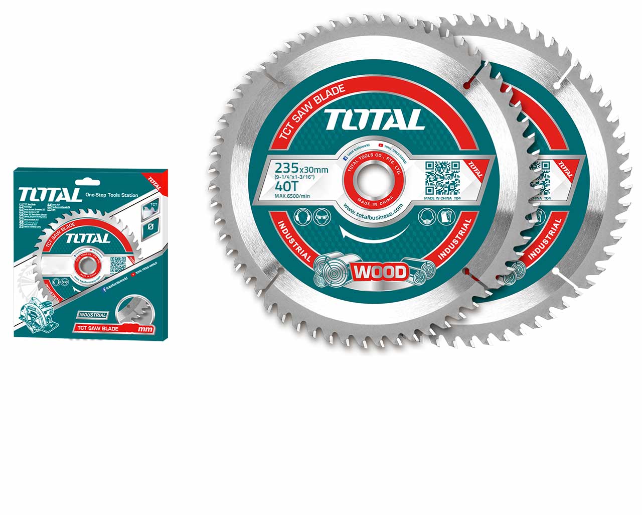 أسطوانة قص خشب 9.1/4" 40 سن من TOTAL