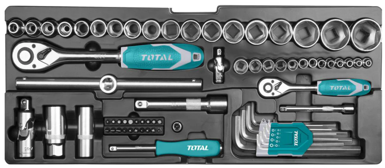 صندوق عدة حديد 97 قطعة من Total - Image 3