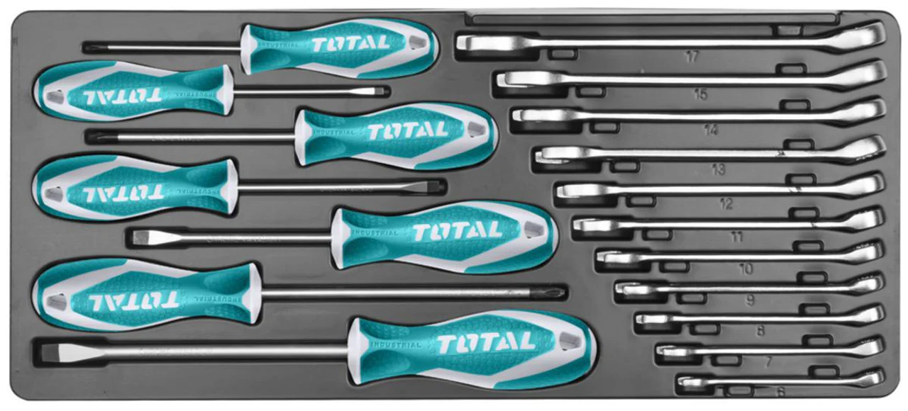 صندوق عدة حديد 97 قطعة من Total - Image 4