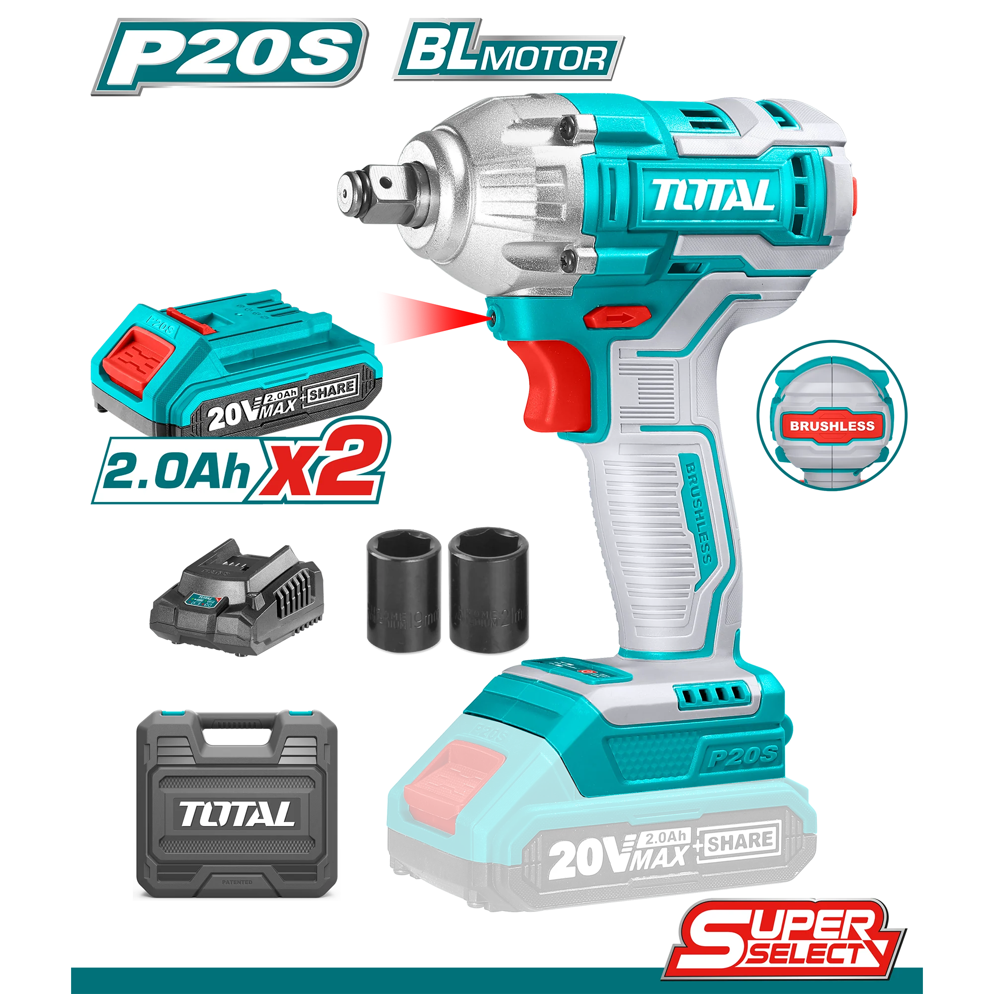 دريل بوكس شحن 1/2" من Total