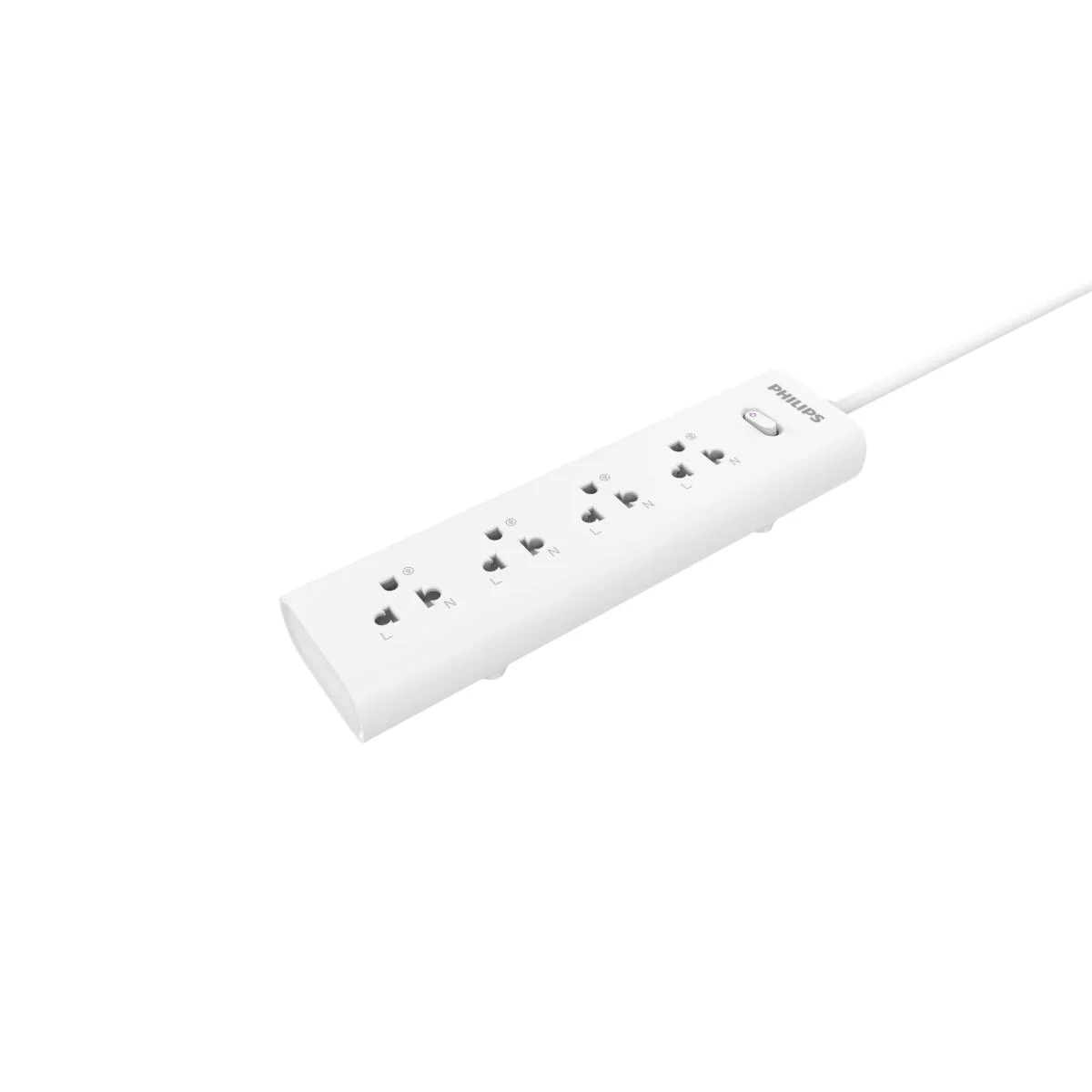وصلة مع مفتاح 4 مخارج يونيفيرسال 10 امبير سلك طول 2 متر - Philips