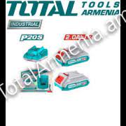 طقم بطاريات 20 فولت عدد 2 + شاحن من TOTAL - Image 3