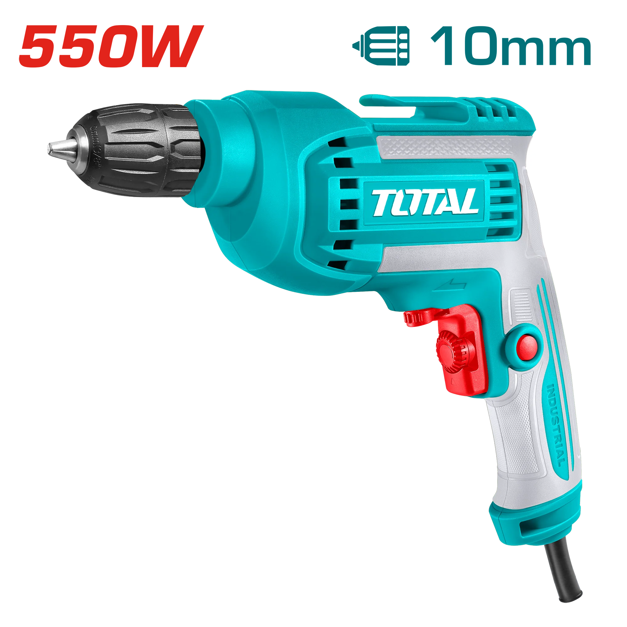 درل كهرباء 10 ملم 550 واط جوزة اتوماتيك Total TD551082 مع تحكم سرعة وتشغيل عكسي - Image 2