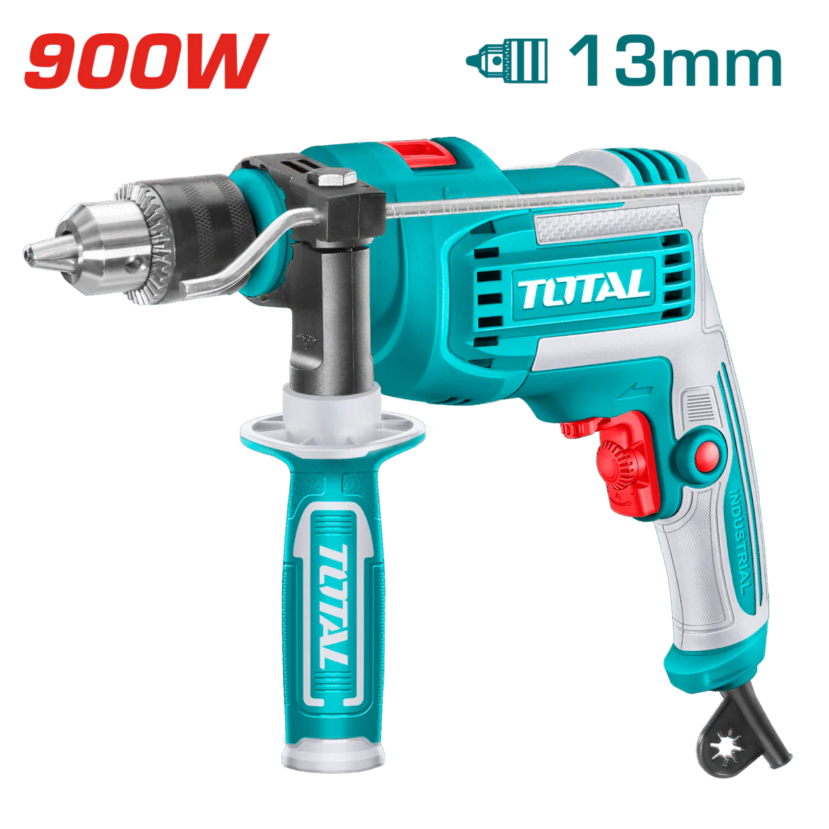 درل كهرباء 13 ملم 900 واط بسرعة 0-2800rpm ومفتاح أمامي/خلفي وميزة المطرقة