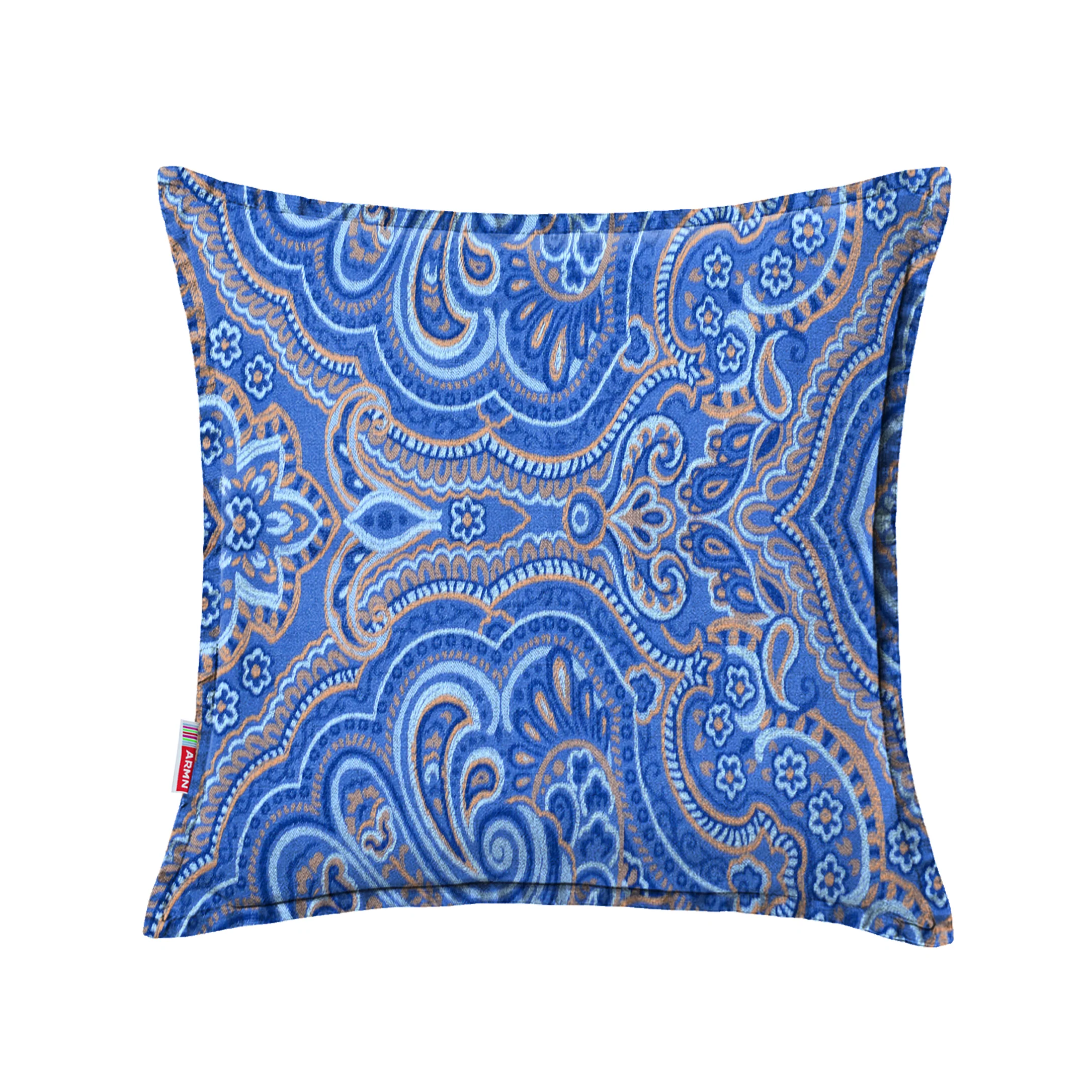 غطاء وسادة 45*45 سم من ARMN Azure - أزرق ونحاسي