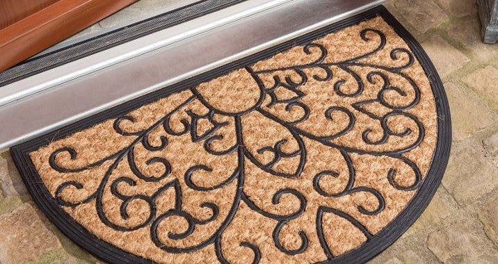 دعاسة مدخل 45*75 سم نصف دائرة من Astra Coco Deluxe - بيج وأسود