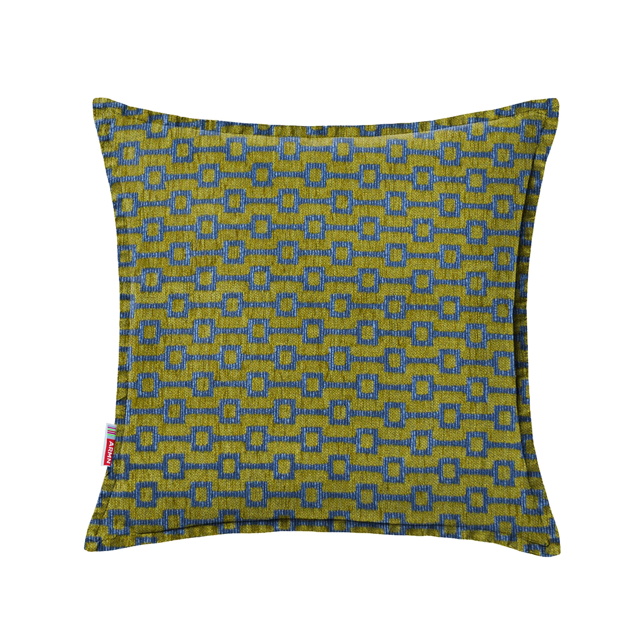 غطاء وسادة 60*60 سم من ARMN Azure - أصفر داكن رمادي