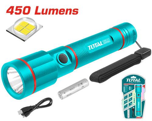 مصباح يدوي LED شحن 450L من توتال -TOTAL - Image 2