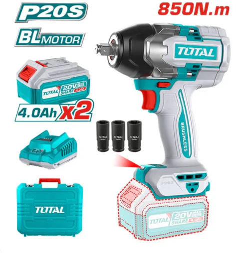 دريل بوكس1/2"شحن 850Nm" من توتال TOTAL
