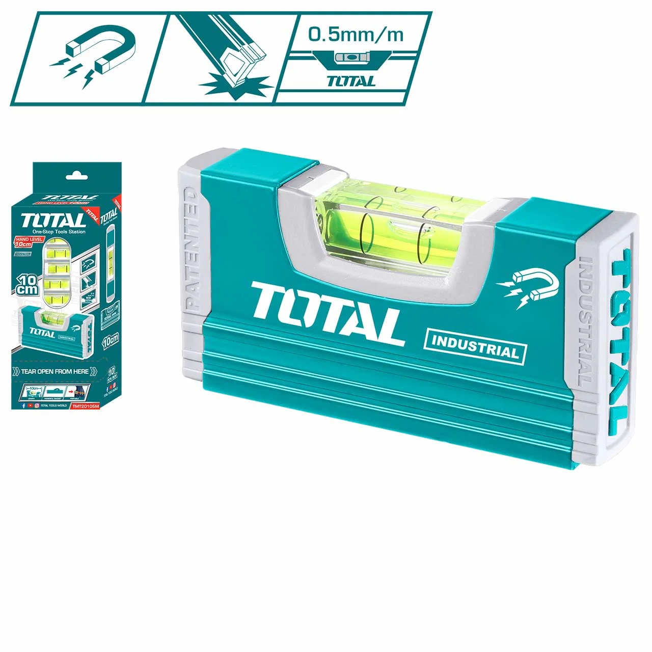 ميزان ماء 10 سم مغناطيس جيب من Total