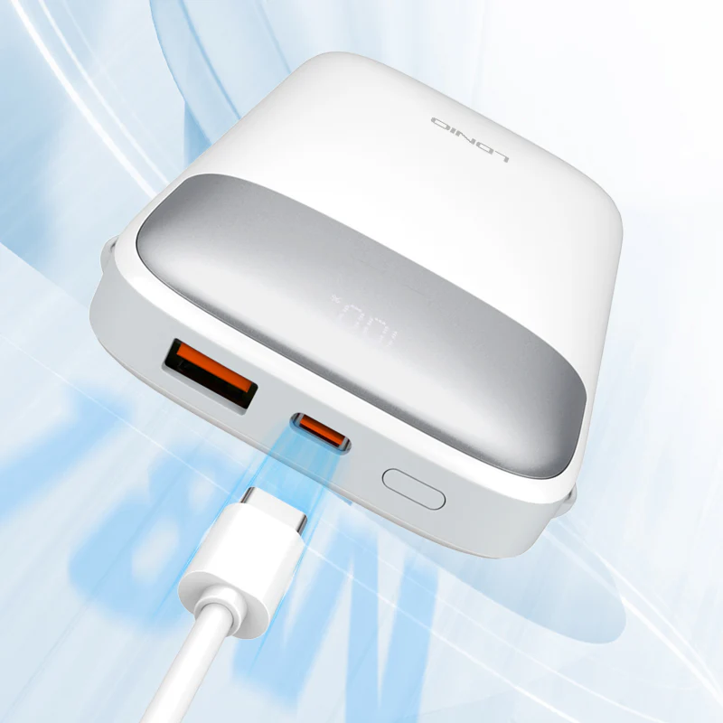 باور بانك 10000MAH للشحن السريع مع كابلات مدمجة من LDNIO - Image 5