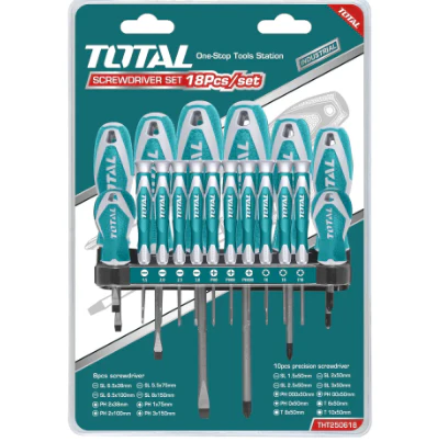 طقم مفكات 18 قطعة من TOTAL