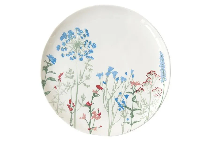 طبق عشاء 26 سم من Easy Life Mille Fleurs - أزرق وأحمر