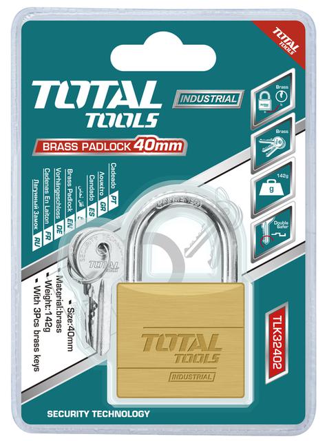 قفل نحاس 40 ملم توتال - TotalTLK32402