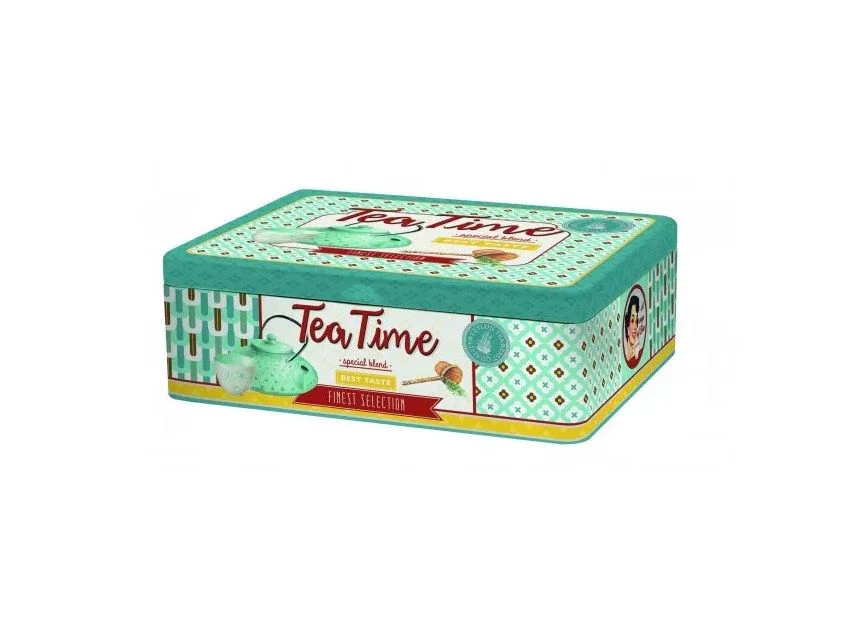 علبة شاي 6 أقسام من Easy Life Tea Time - ألوان متعددة