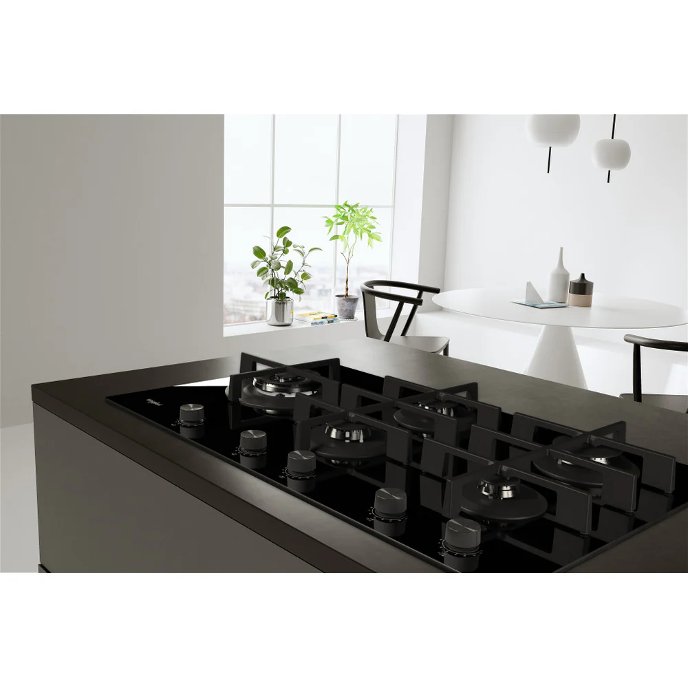 موقد غاز 90 سم، أسود، 5 شعلات من ويرلبول Whirlpool - Image 6