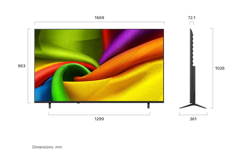 تلفزيون LG NANO 4K UHD AI NU84 Smart TV 2026 الذكي مقاس75 بوصة - Image 2