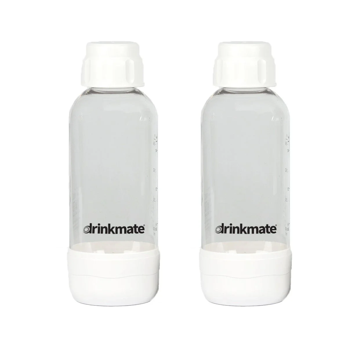 زجاجات DrinkMate PET سعة 1 لتر - حزمة مزدوجة آمنة للطعام وخالية من BPA