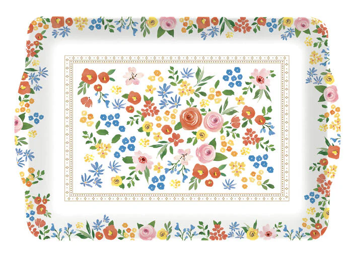 صينية 33*22 سم من Easy Life Boho Flowers - ألوان متعددة