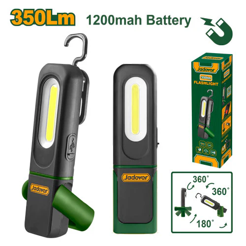 مصباح Jadever ببطارية 1200 مللي أمبير وإضاءة مرتفعة 350 لومن من Jadever